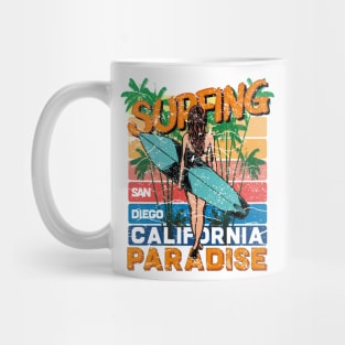 Surfing Paradise California Mug